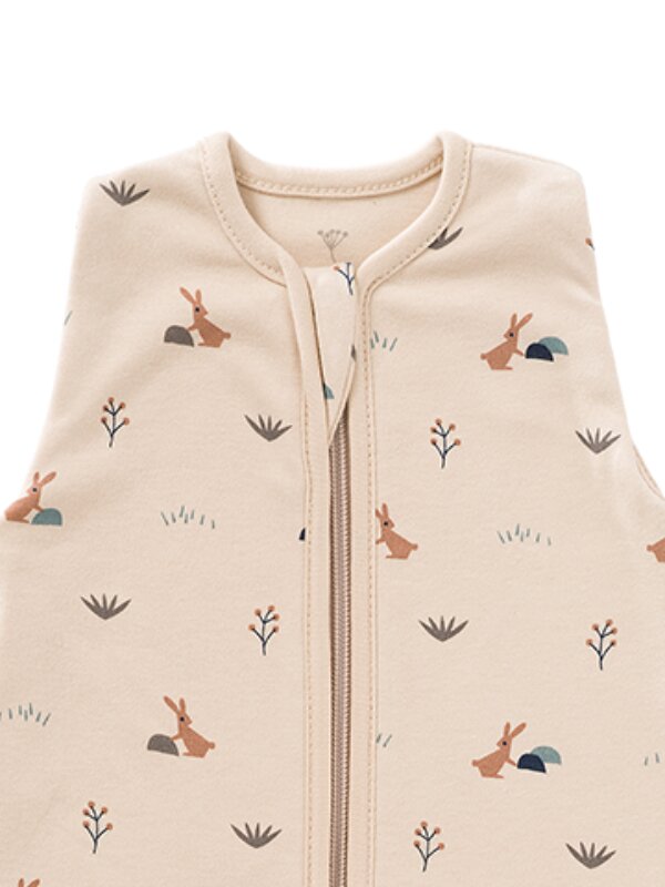 Fresk Sac de dormit din bumbac organic 0-3 luni model Rabbit Sandshell