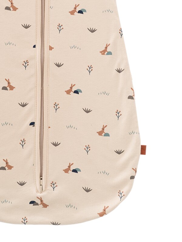 Fresk Sac de dormit din bumbac organic 0-3 luni model Rabbit Sandshell