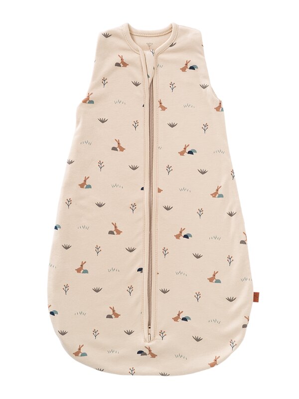 Fresk Sac de dormit din bumbac organic 0-3 luni model Rabbit Sandshell