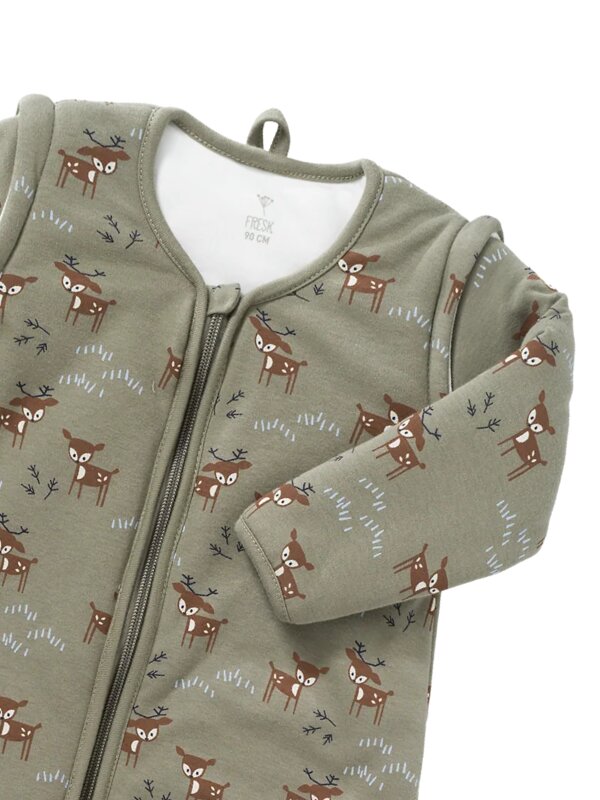 Fresk Sac de dormit gros cu maneci detasabile 2.8 tog 90 cm model Deer Olive