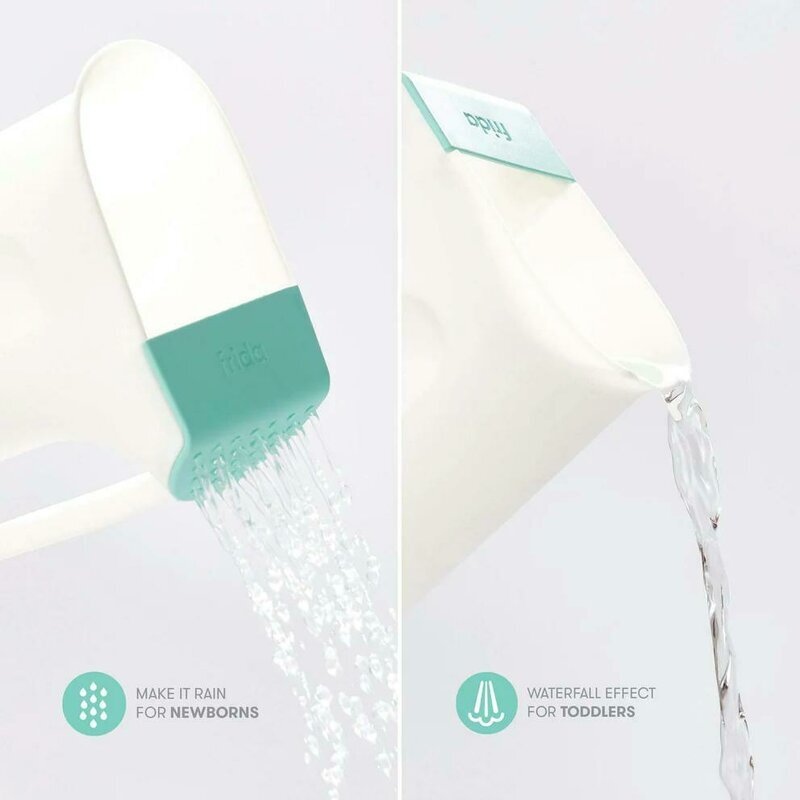 FridaBaby Recipient de clatire control The Flow Rinser 2 moduri de turnare protectie ochi si urechi maner ergonomic compatibila cu masina de spalat vase Alb