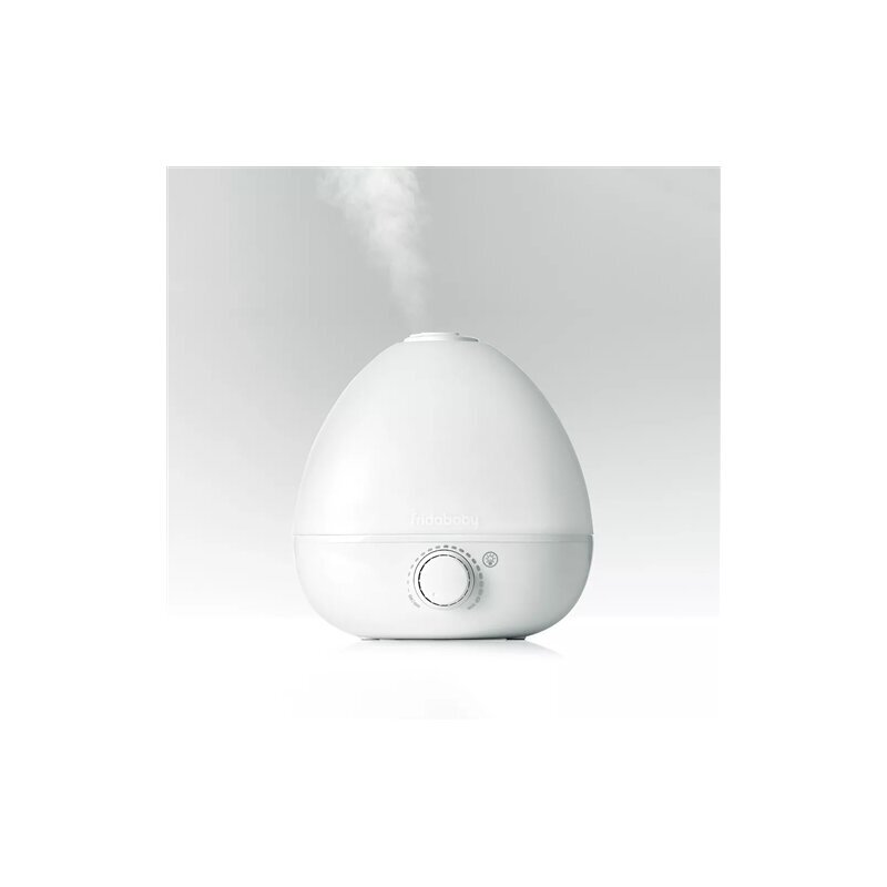 FridaBaby Umidificator BreatheFrida cu ultrasunete 3 in 1 ultra silentios include difuzor de uleiuri esentiale si lumina de veghe oprire automata rezervor BPA Free Alb