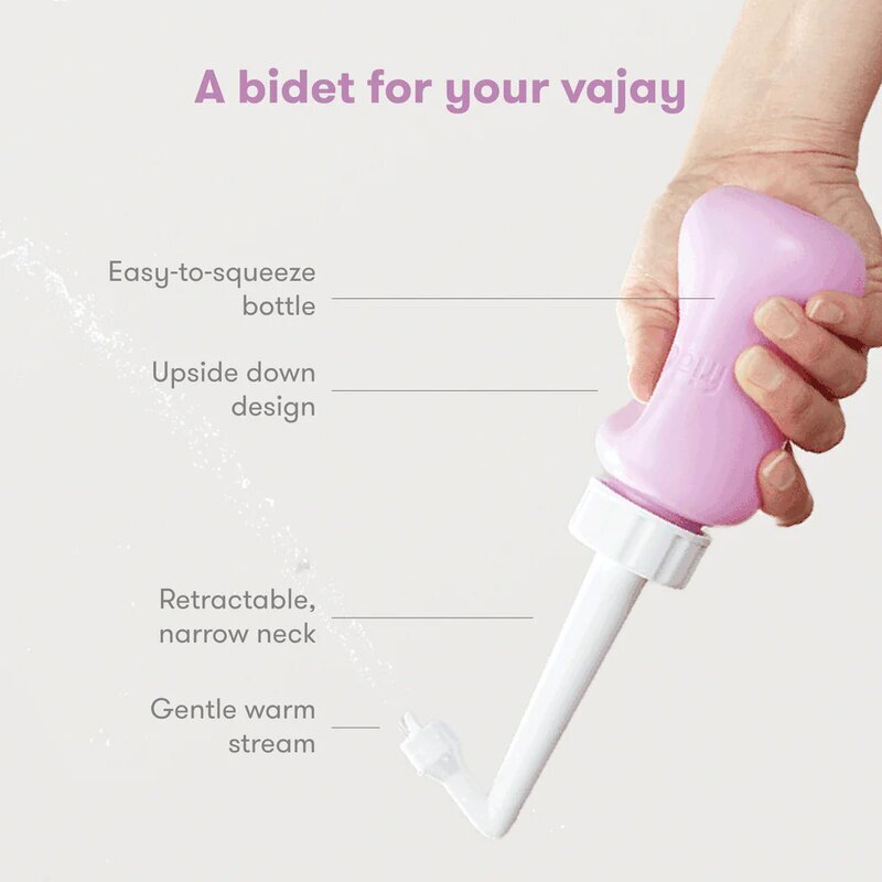 FridaMom Dus vaginal Roz pentru igiena intima 300 ml cu punga de depozitare