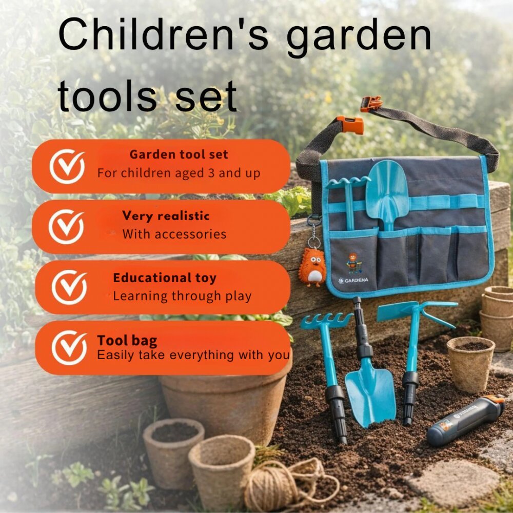 Gardena Kids Set unelte de gradina cu geanta pentru copii