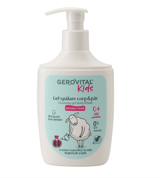 Gerovital Kids Gel pentru spalare corp si par Hydra Care 300 ml