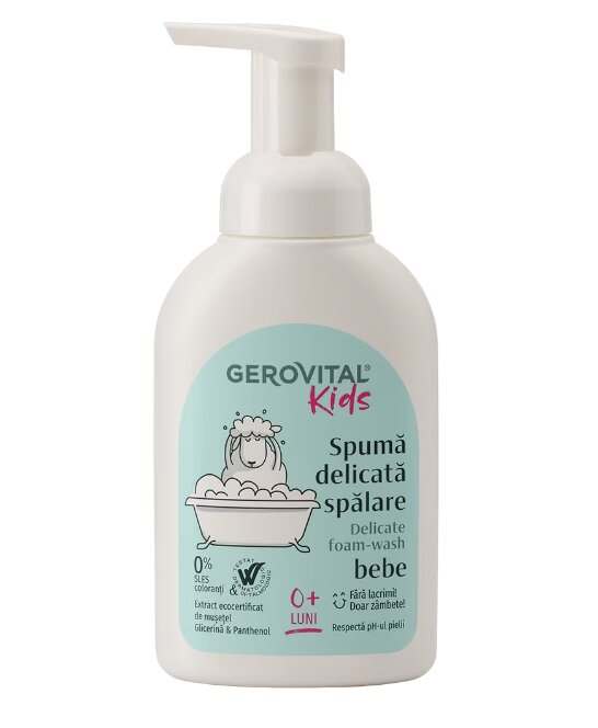 Gerovital Kids Spuma delicata de spalare pentru bebelusi 300 ml