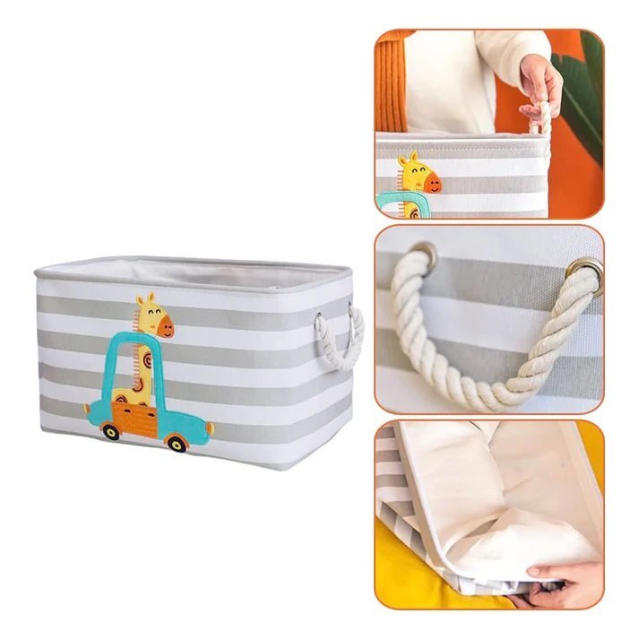 Ginger Home Cos pentru jucariihaine cu manere Giraffe