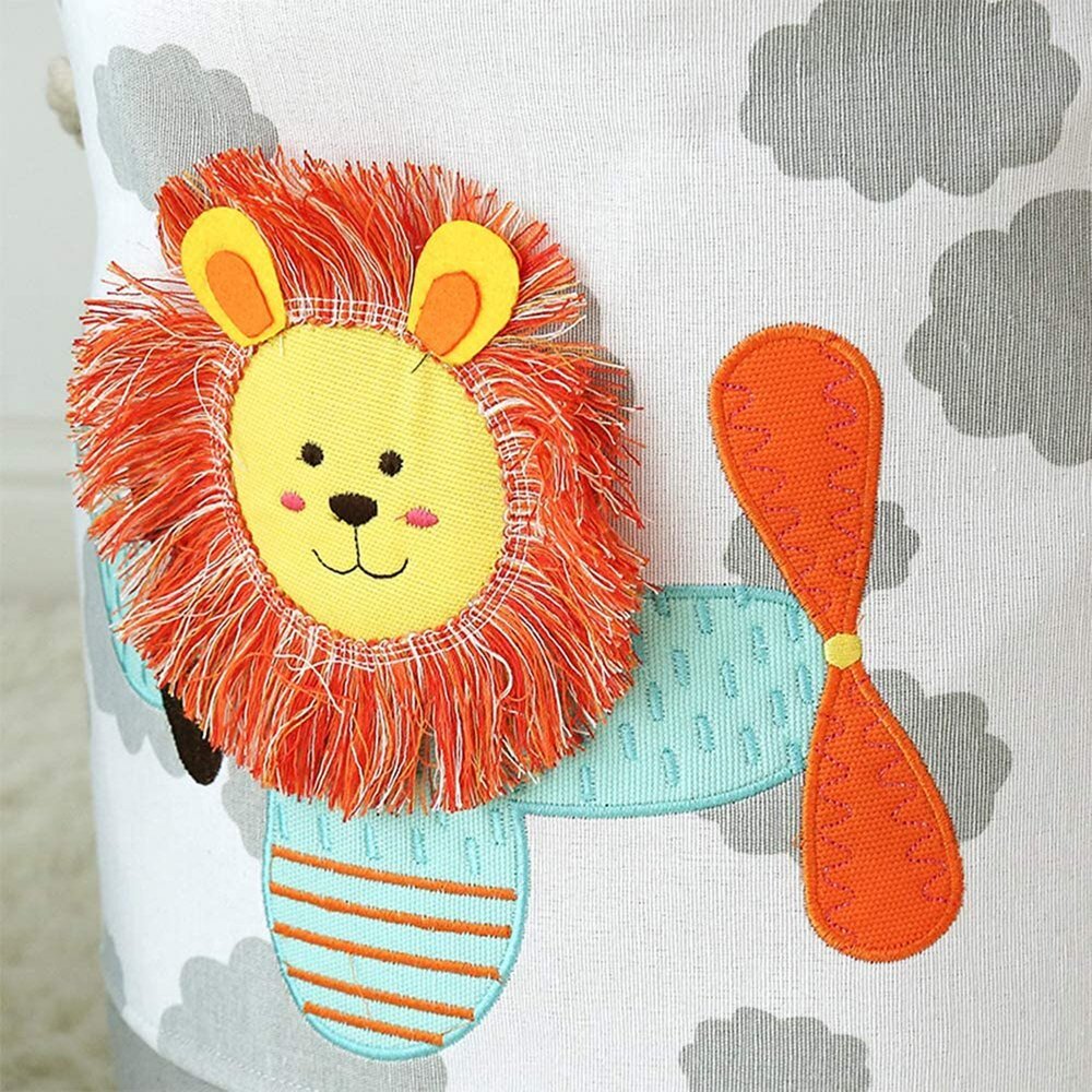 Ginger Home Cos pliabil pentru jucariihaine cu manere Lion