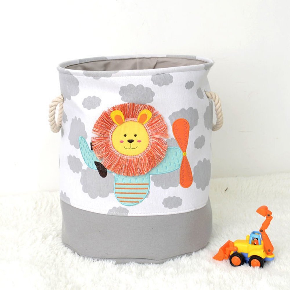 Ginger Home Cos pliabil pentru jucariihaine cu manere Lion