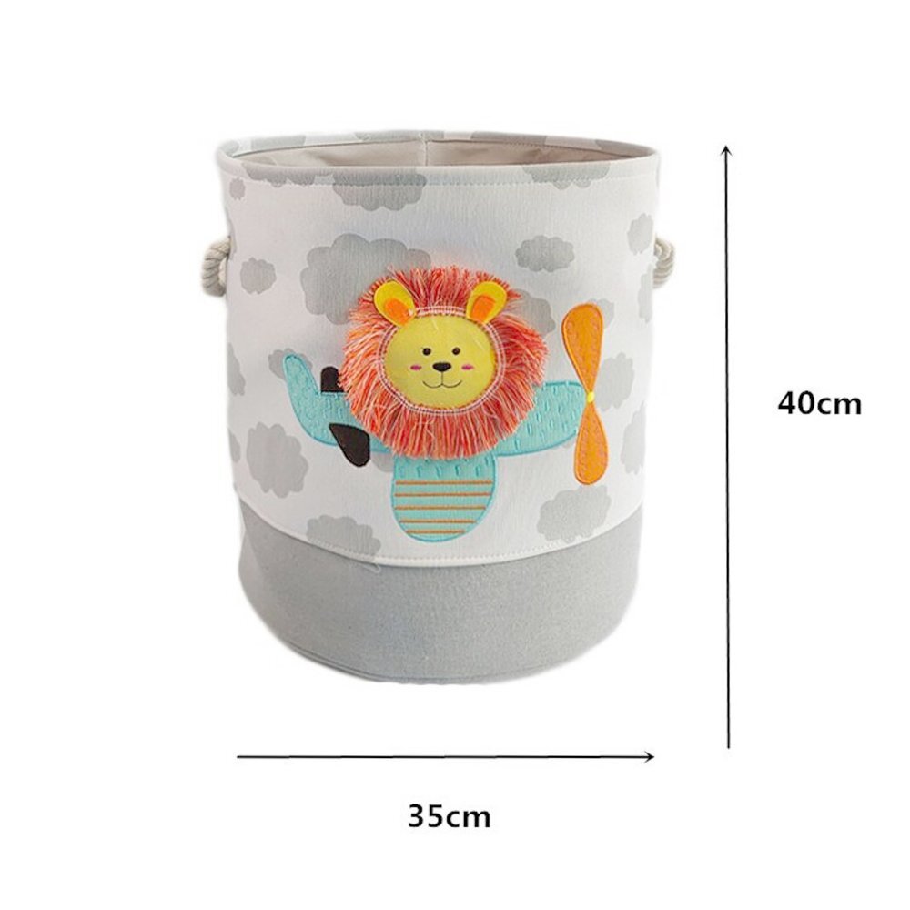 Ginger Home Cos pliabil pentru jucariihaine cu manere Lion