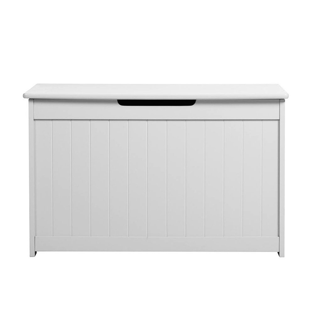 Ginger Home Cufar pentru jucarii si bancuta 2in1 din MDF cu inchidere soft close Toy Chest Alb