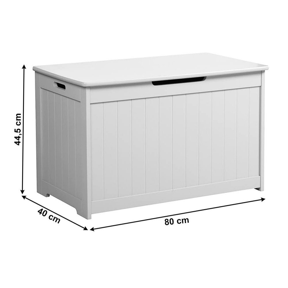 Ginger Home Cufar pentru jucarii si bancuta 2in1 din MDF cu inchidere soft close Toy Chest Alb