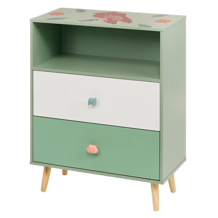 Ginger Home Dulap cu 2 sertare pentru copii Forest 60x30x75 cm