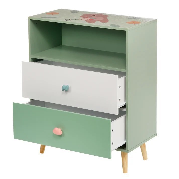 Ginger Home Dulap cu 2 sertare pentru copii Forest 60x30x75 cm