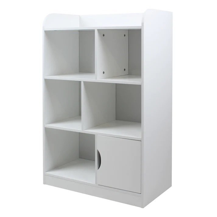 Ginger Home Dulap organizator din MDF Alb pentru jucarii si carticu 4 niveledulapiorcolturi si margini rotunjiteprotectie anti-inclinarepotrivita pentru copii pentru camera de zi camera pentru copiidormitorcoridor
