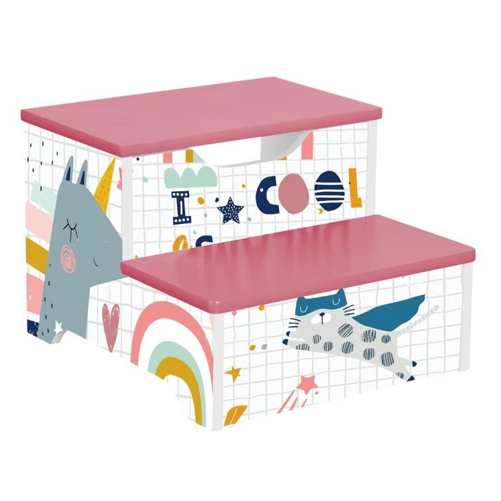 Ginger Home Inaltator cu doua trepte si spatiu depozitare din lemn MDF Super Girl