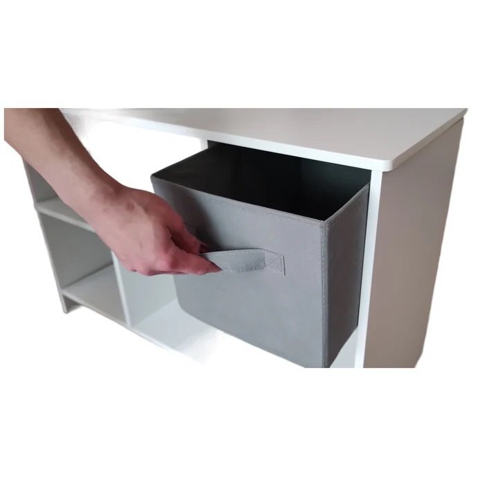 Ginger Home Mobilier depozitare pentru copii cu 6 cutii textile WhiteGrey