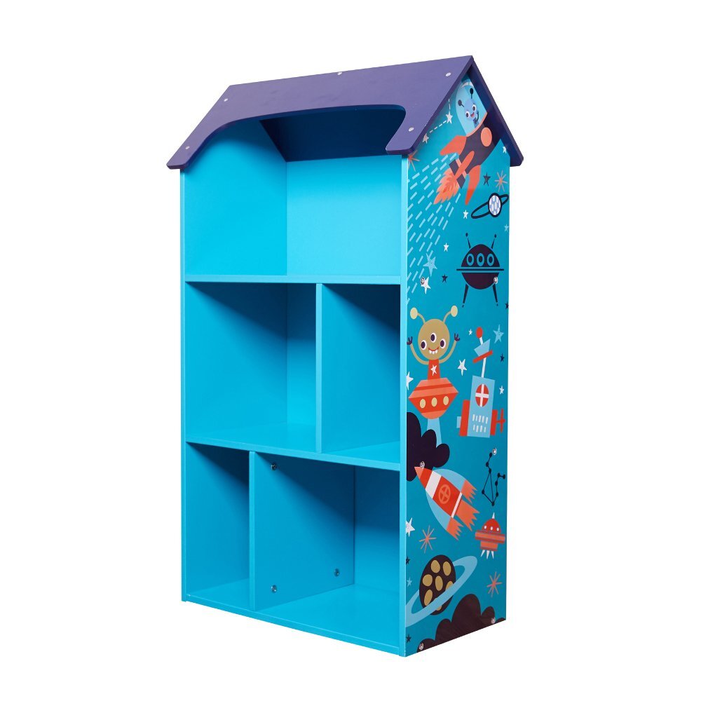Ginger Home Organizator casuta din lemn pentru jucarii si carti Univers