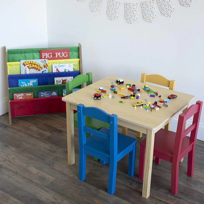 Ginger Home Organizator copii Multicolor cu rafturi pentru carti si revistematerial MDFtextilpotrivit pentru camera de zi camera copiilor dormitor coridor birou centre pentru copii si gradinitedimensiune 627x28x60cm