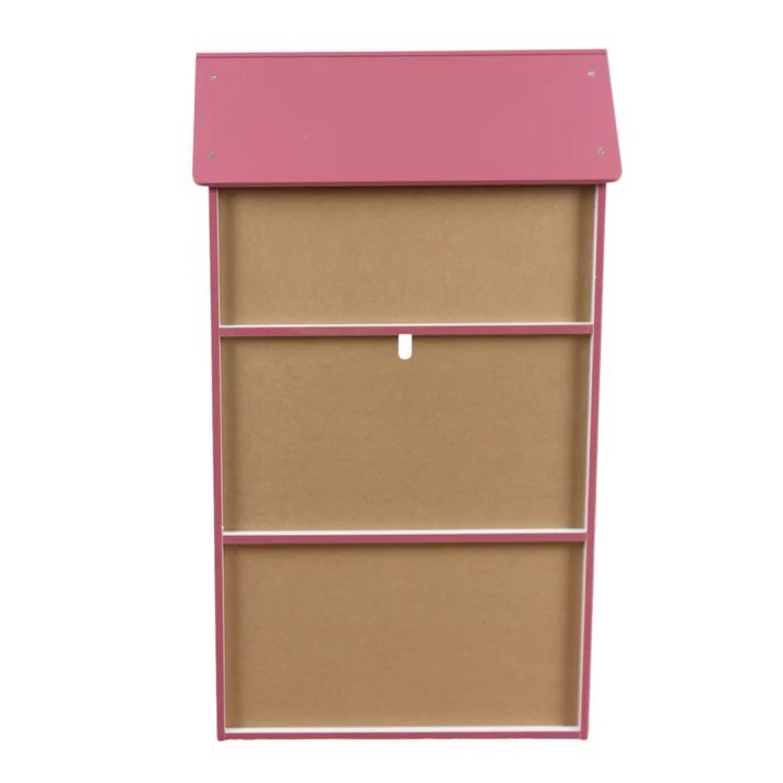 Ginger Home Organizator copii Super Girl tip casuta din lemn pentru jucarii si carti cu 5 compartimente cadru robust din MDF cu colturi si margini rotunjitedimensiuni 54x27x915 cm