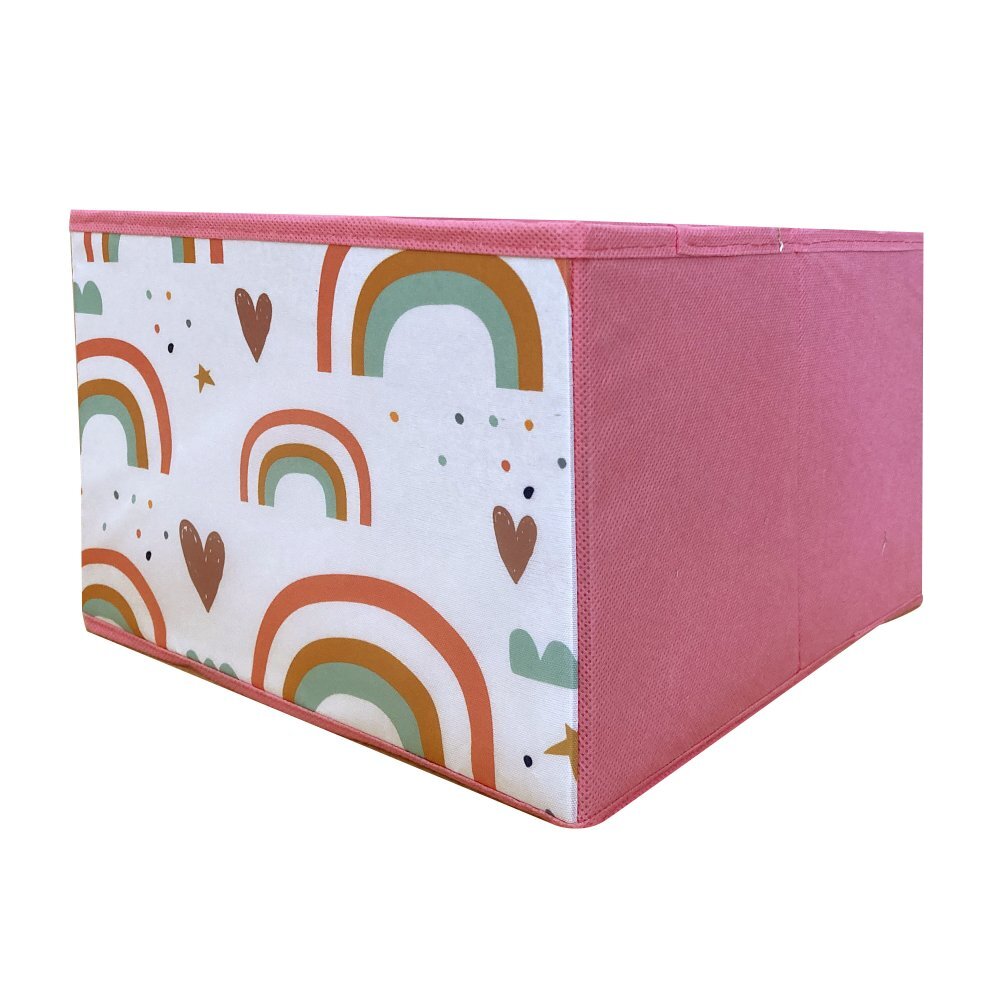 Ginger Home Organizator din lemn pentru copii Super Girl pentru jucarii cu 9 cutii textile detasabilecolturi si margini rotunjitedimensiune 92x30x60 cm