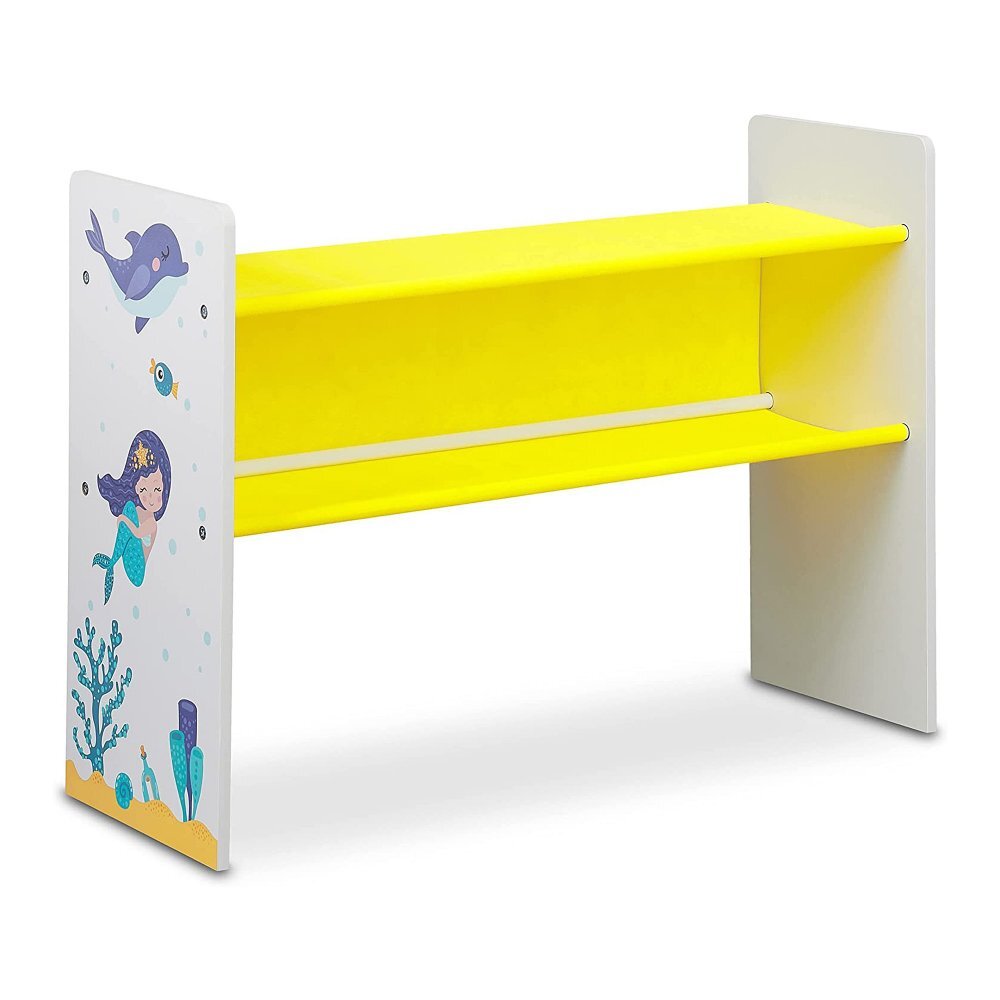 Ginger Home Organizator din lemn pentru jucarii cu 9 cutii textile Mermaid