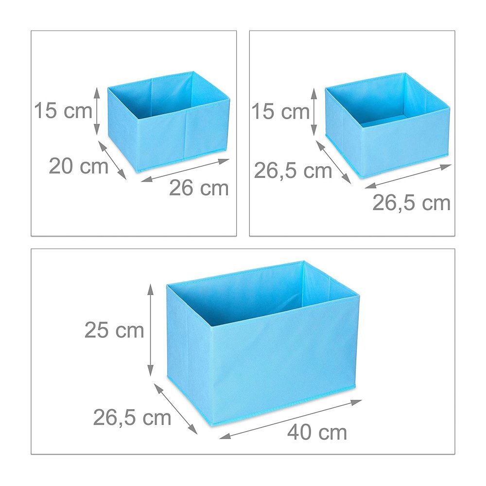 Ginger Home Organizator din lemn pentru jucarii cu 9 cutii textile Mermaid