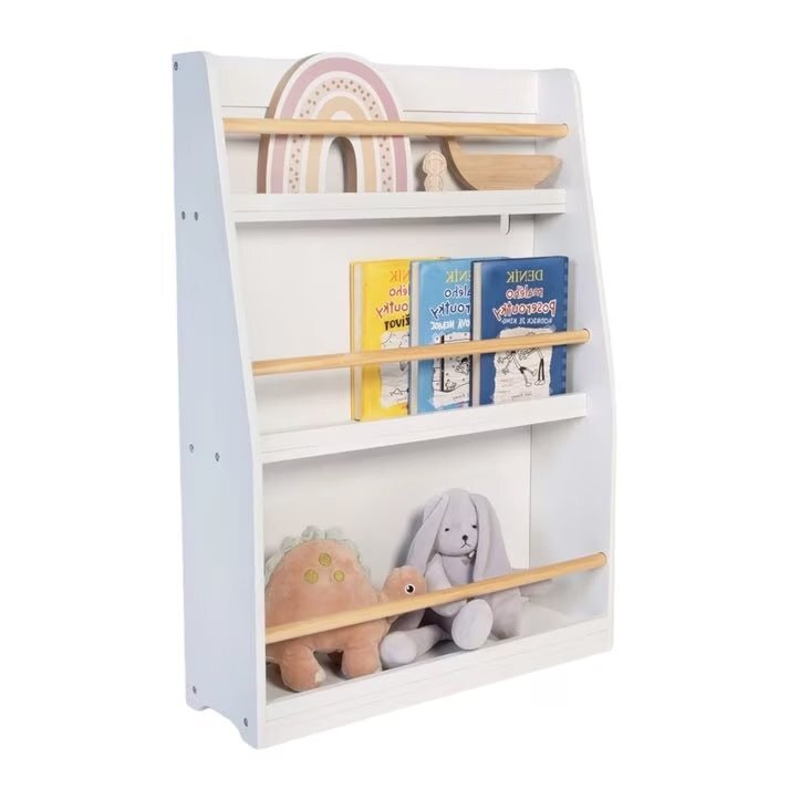 Ginger Home Organizator din lemn pentru jucarii si carti Cozy White