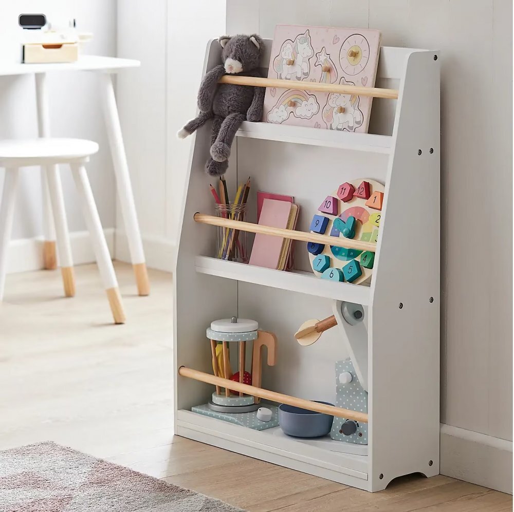 Ginger Home Organizator din lemn pentru jucarii si carti Cozy White