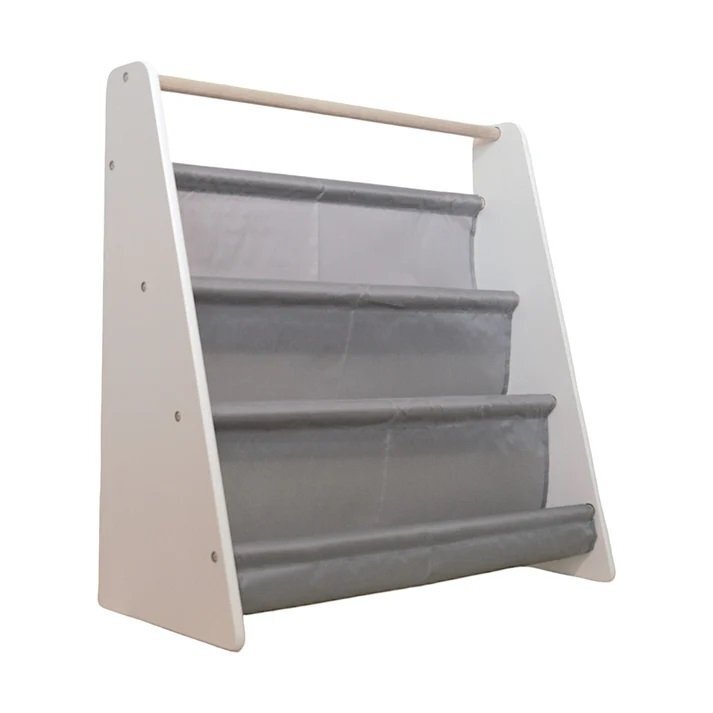 Ginger Home Organizator Nursery White din MDF si lemn de pin pentru carti si reviste copiijucariimateriale didactice si alte obiecte micidesign portabil cu manerdimensiune 60X25X60 cm