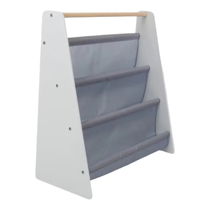 Ginger Home Organizator Nursery White din MDF si lemn de pin pentru carti si reviste copiijucariimateriale didactice si alte obiecte micidesign portabil cu manerdimensiune 60X25X60 cm