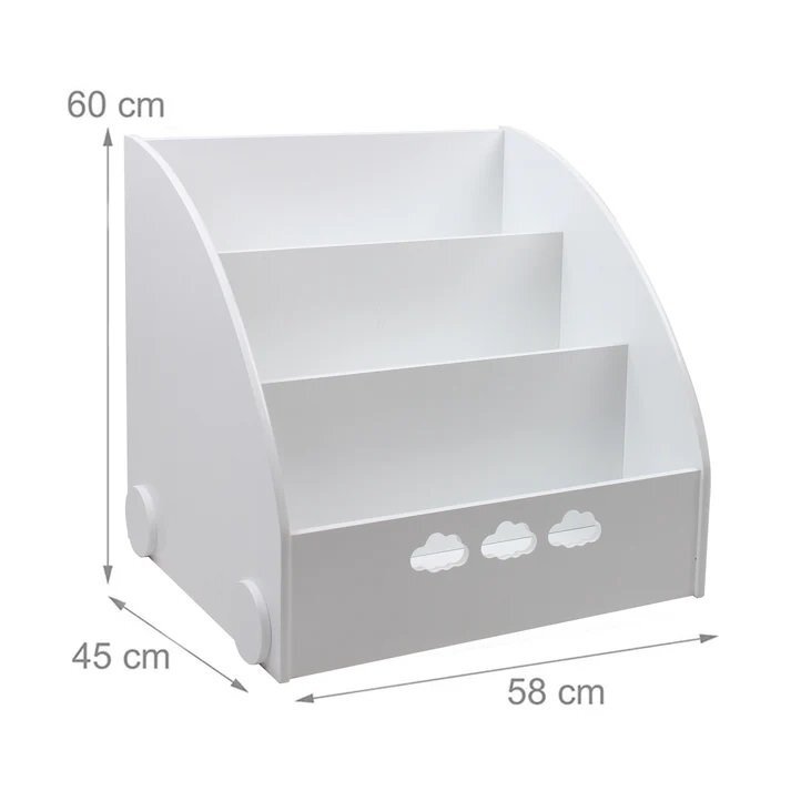 Ginger Home Organizator pentru carti si reviste Cloud White