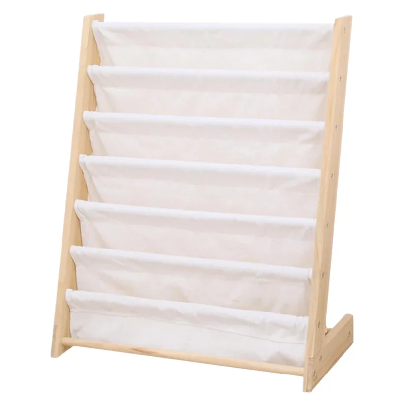 Ginger Home Organizator pentru cartireviste copii Natur cu 6 rafturidimensiune 64x30x79 cm