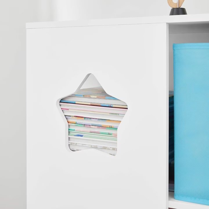 Ginger Home Organizator pentru jucarii si carti cu polite si 3 cutii depozitare Sky