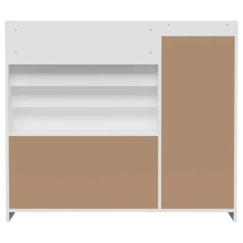 Ginger Home Organizator pentru jucarii si carti Montessori Alb cu 3 cutii4 rafturi carti si 2 politerealizat din mdfdimensiune 92x30x80 cm