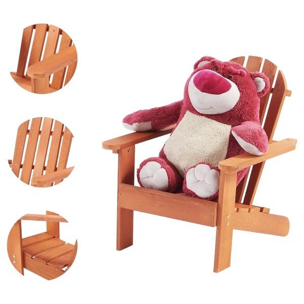 Ginger Home Scaun tip sezlong de gradina din lemn Adirondack