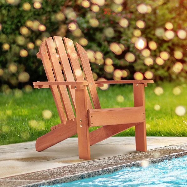 Ginger Home Scaun tip sezlong de gradina din lemn Adirondack