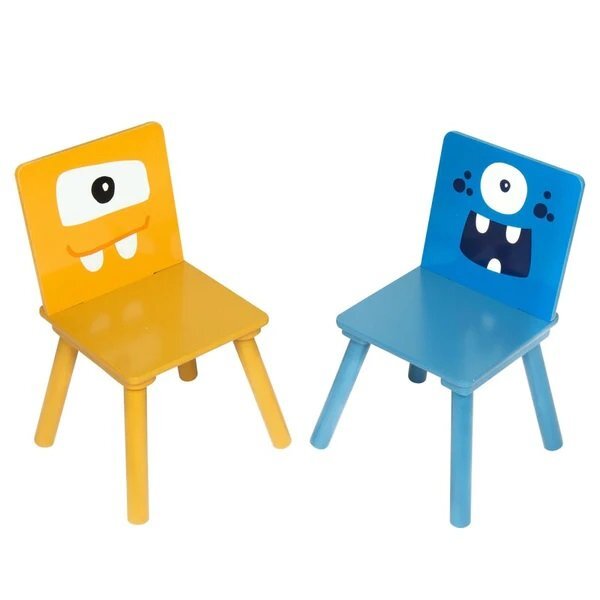 Ginger Home Set masuta cu 2 scaunele din lemn Monsters