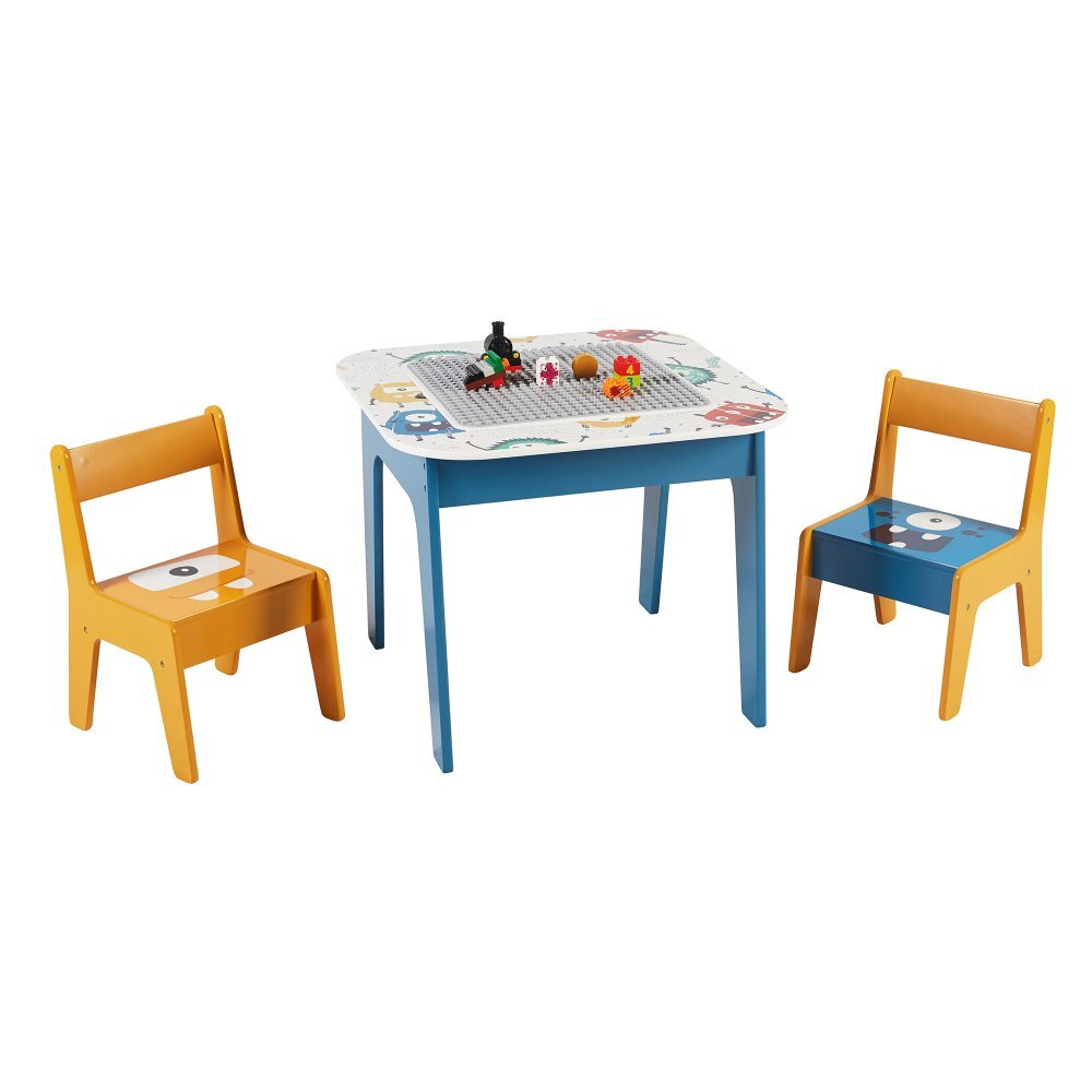 Ginger Home Set masuta cu placa pentru LEGO si 2 scaunele din lemn Ghosts