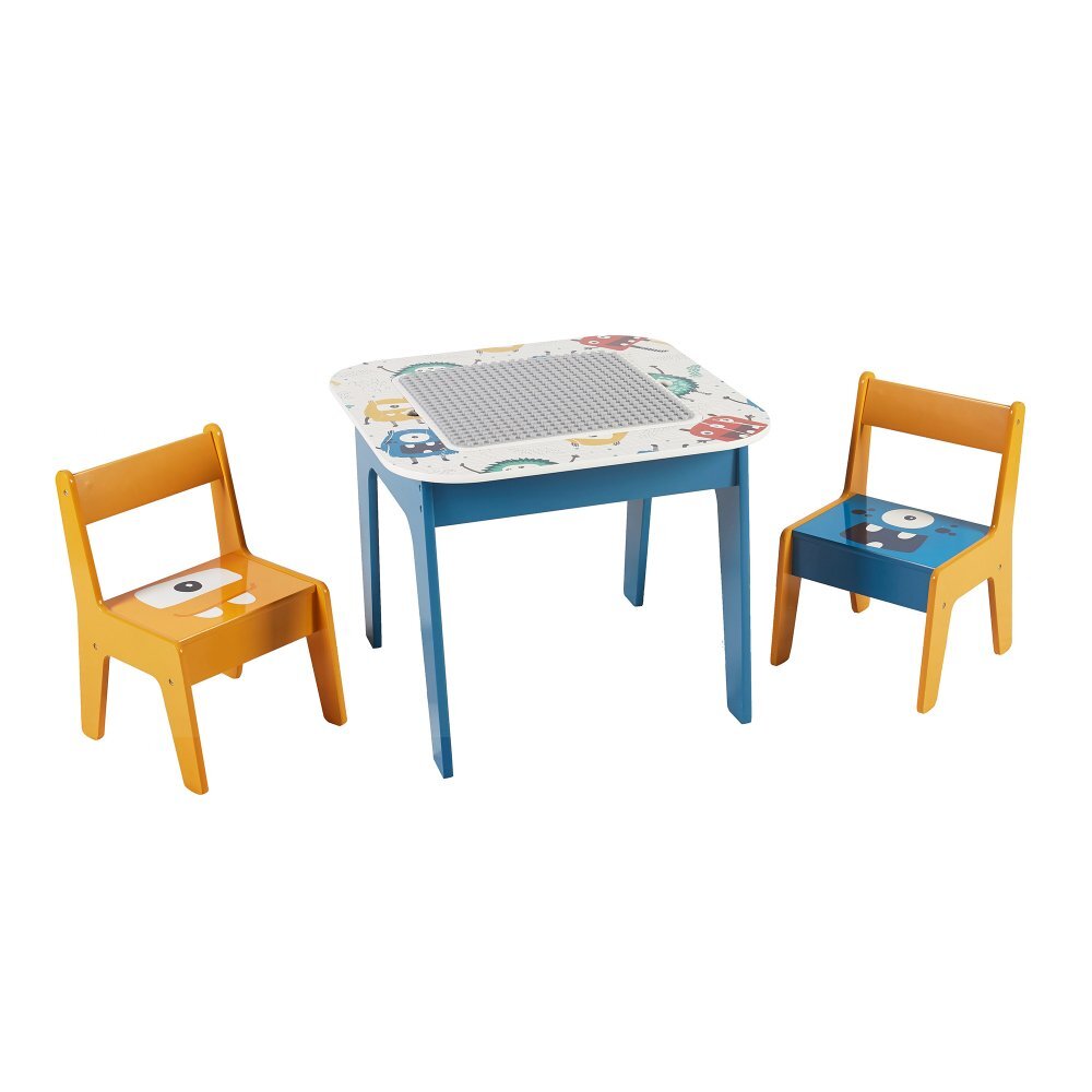 Ginger Home Set masuta cu placa pentru LEGO si 2 scaunele din lemn Ghosts
