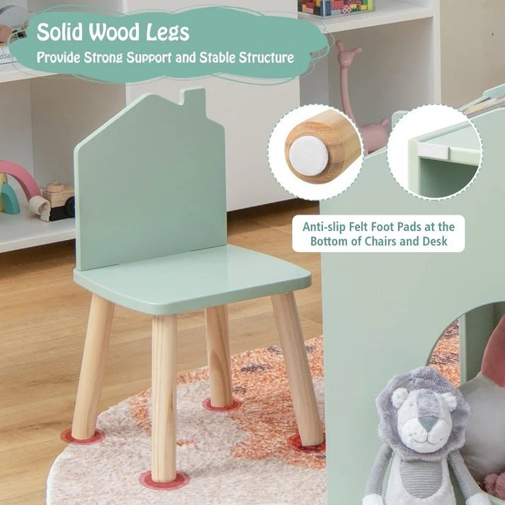Ginger Home Set masuta multifunctionala cu 2 scaunele pentru desen si scriere Multi Activity