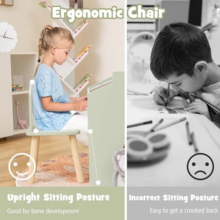 Ginger Home Set masuta multifunctionala cu 2 scaunele pentru desen si scriere Multi Activity