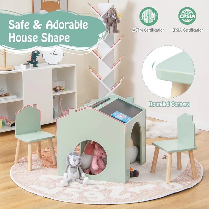 Ginger Home Set masuta multifunctionala cu 2 scaunele pentru desen si scriere Multi Activity