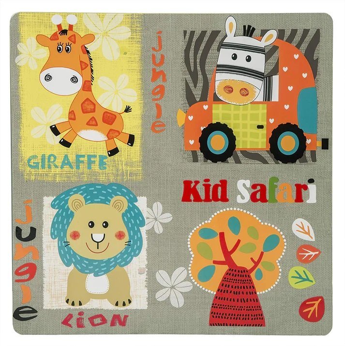 Ginger Home Set masuta si 2 scaunele cu spatar din lemn Safari Margini rotunjitepotrivit pentru activitatitemegradinitaafter schoolgreutate suportata 40kg