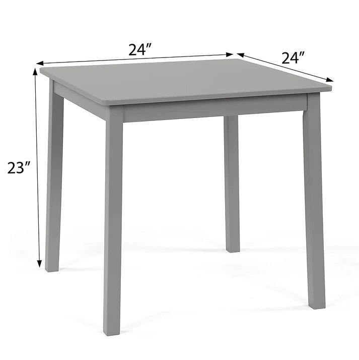 Ginger Home Set masuta si 2 scaunele cu spatar pentru copii Gri din lemn margini rotunjitepotrivit pentru activitatitemegradinitaafter schoolgreutate suportata 40kg