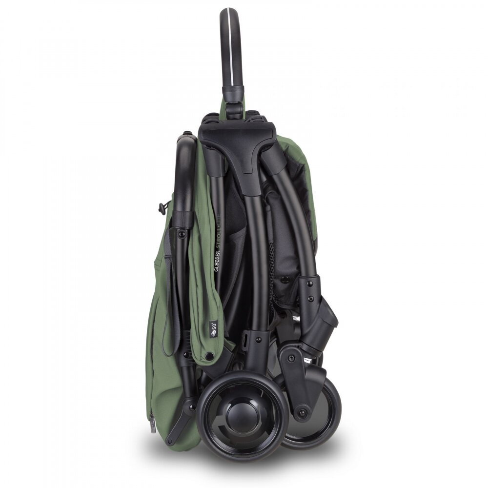 Globber Carucior pentru copii Stroll Lite Khaki ultra usor compact mecanism pliere cu o singura mana spatar ajustabil greutate admisa 22 kg