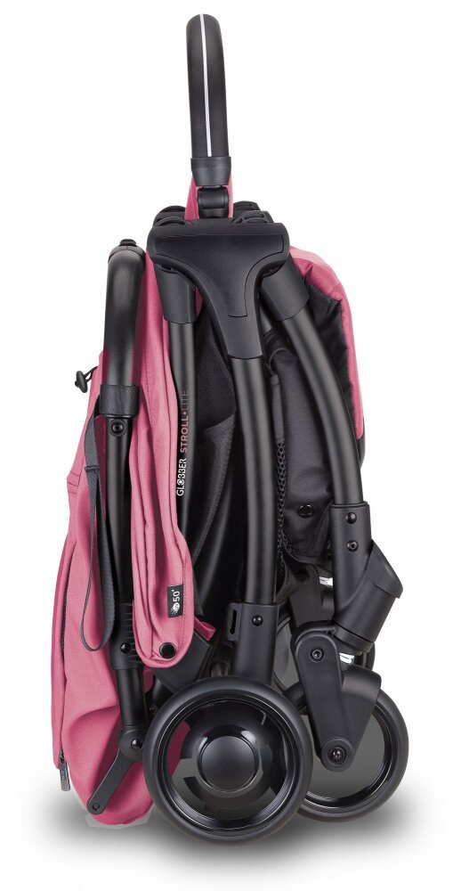Globber Carucior pentru copii Stroll Lite Roz ultra usor compact mecanism pliere cu o singura mana spatar ajustabil greutate admisa 22 kg