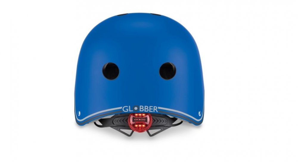 Globber Casca protectie PRIMO cu lumini interior EPS si 11 orificii de ventilatie culoare albastra