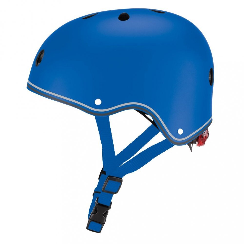 Globber Casca protectie PRIMO cu lumini interior EPS si 11 orificii de ventilatie culoare albastra