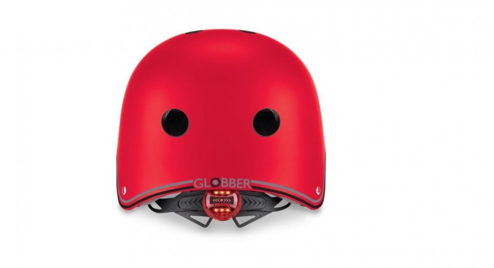 Globber Casca protectie PRIMO cu lumini interior EPS si 11 orificii de ventilatie culoare rosu